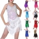 thumbnail image 4 of Odeerbi Vestido de Baile Latino Con Lentejuelas Para Niña Rendimiento En Escena Trajes de Verano Vestido de Algodón Con Flecos Vestido Sin Mangas Con Camisola Traje de Baile Con Borlas, 4 of 4