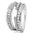 Classic Cathedral Wedding Band Guard Sterling Silver Ring Enhancer