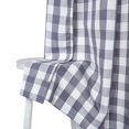 thumbnail image 7 of Buffalo Check Textured Grommet Window Curtain Panels for Kitchen Living Room Bedroom Farmhouse Window Treatment Drapes, 37 x 95 inch,Grey/White, 2 Panels, 7 of 7