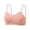 Pink, variant on Women Ruched V Neck Wireless Bras, Adjustable Thin Strap Soft Comfortable and Breathable Sleep Bra