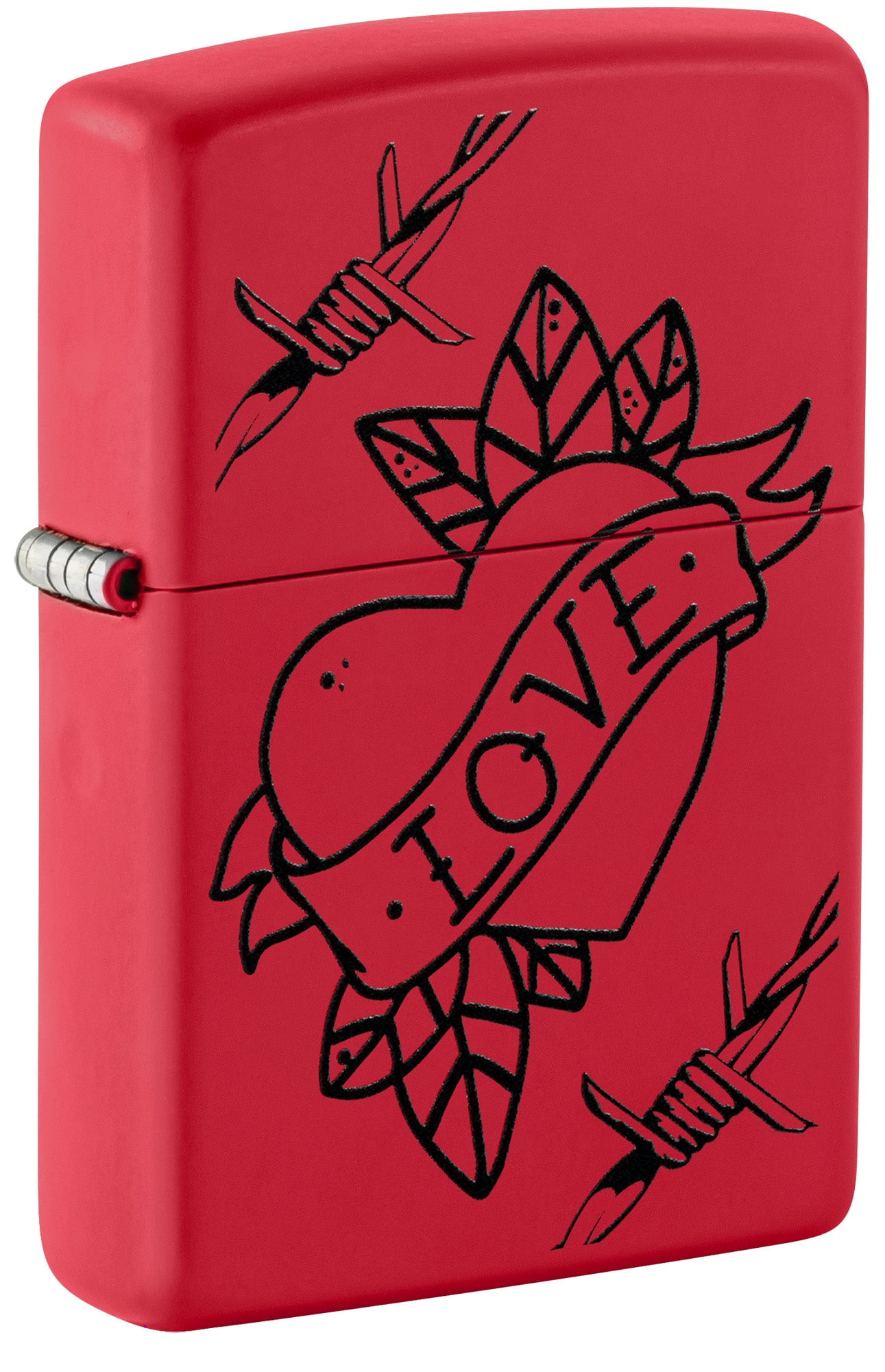 Zippo Lighter: Red Koi Fish - Black Matte 49922 - Walmart.com