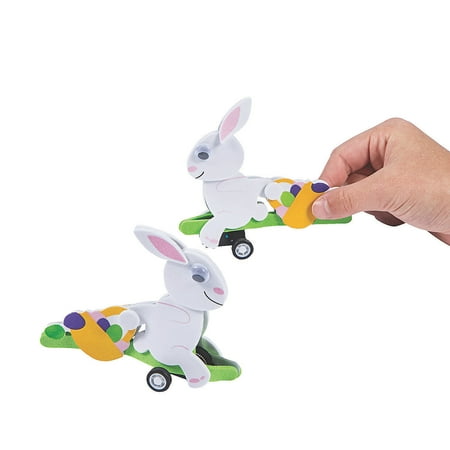 Pullback Easter Bunny 12 - Party Favors - 12 Pieces