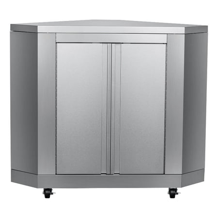 Pemberly Row 26-inch Stainless Steel Corner Cabinet for Outdoor Kitchen