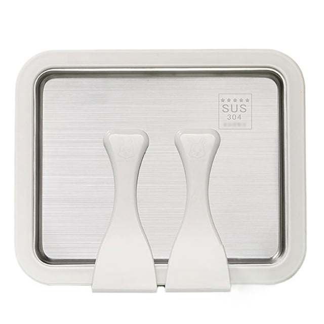 Rolled Ice Cream Maker Tray with 2 Spatulas, Mini Rolled Ice Creams Maker for Home, Easy Clean-Up
