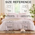 thumbnail image 4 of 2 Pieces Pink Plaid Bow Ties Comforter Bedding Sets Reversible Pattern Comforter Set Twin Size, 4 of 5
