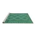 thumbnail image 2 of Ahgly Company Machine Washable Indoor Square Persian Turquoise Blue Traditional Area Rugs, 6' Square, 2 of 4