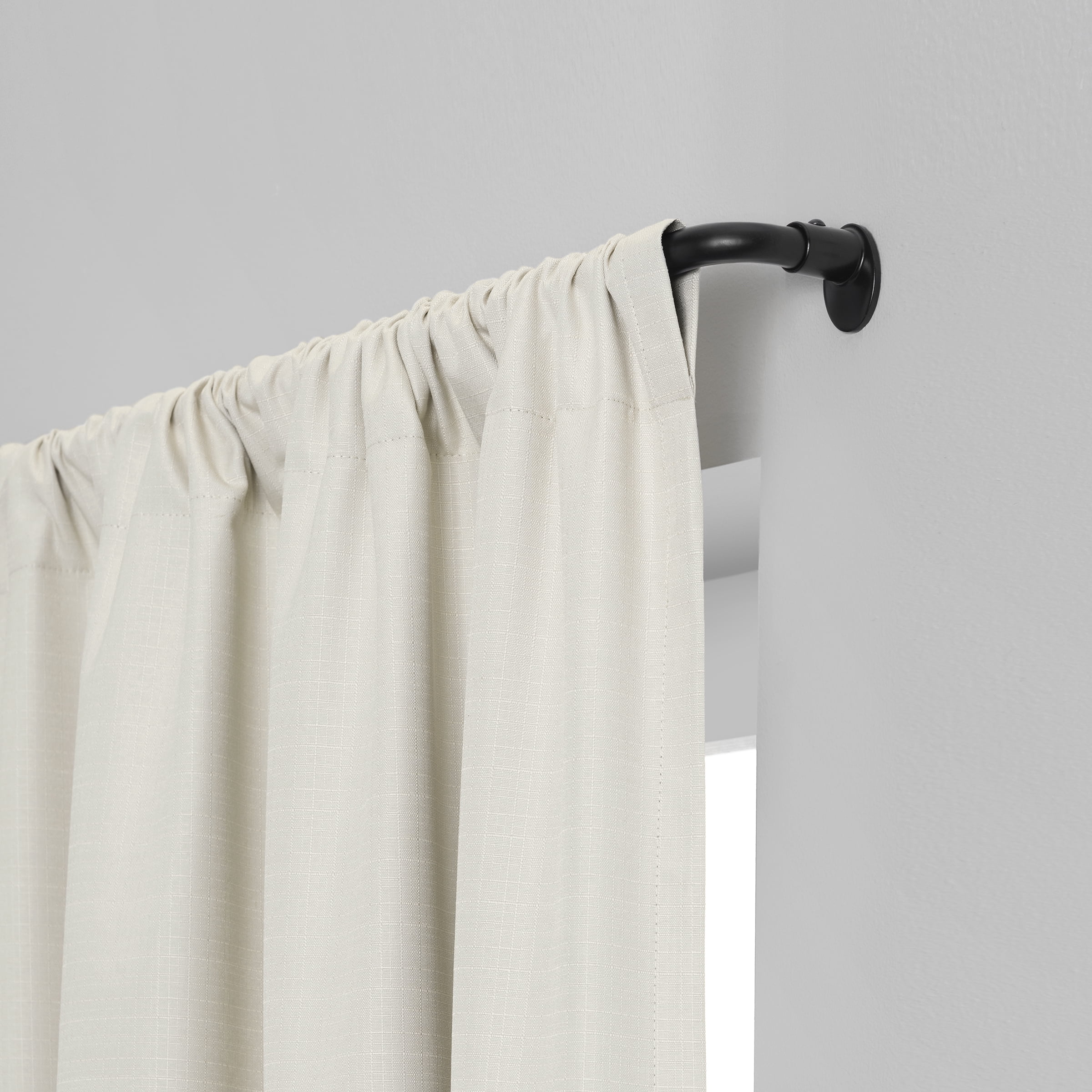 Eclipse Clinton 5/8" Blackout Wrap, Sliding Window Curtain Rod, 28-48", Matte Black