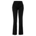 thumbnail image 1 of Made by Olivia Women's Solid Regular Rise Boot-Cut Stretch Office Slacks with Back and Side Pockets, 1 of 5
