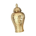 thumbnail image 5 of jicheng Ceramic Ginger Jar with Lid Flower Arrangement Versatile Ornament Temple Jar golden, 5 of 9