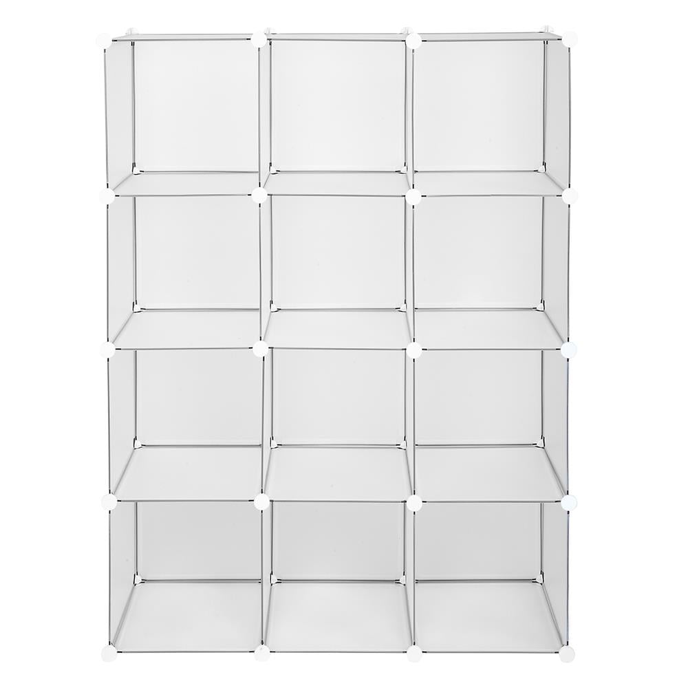 Kshioe Cube Storage 12Cube Book Shelf Closet Organizer