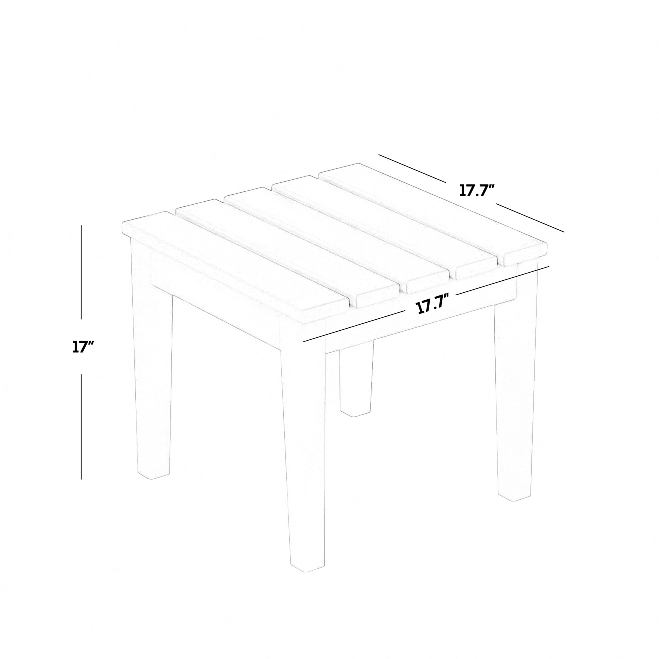 Shoreside Modern 18" Side Table,White