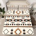 thumbnail image 2 of Homewish Rustic Tribal Aztec Queen Sheet Sets, Vintage Square Triangle Flat Sheet, Mandala Aztec Style Queen Fitted Sheet, Lightweight Room Decor, 4pcs, 2 of 7
