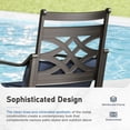 thumbnail image 3 of Sophia&William 5-Piece Outdoor Patio Dining Set Metal Cushioned Chairs and 37" Square Table Furnitre Set with 4" Cushion, Navy Blue, 3 of 9