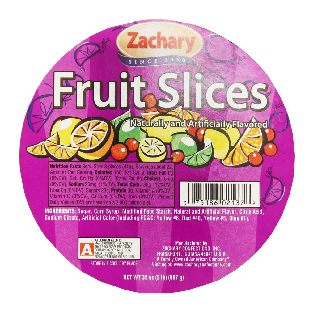 Zachary Assorted Fruit Slices, 32 Oz.