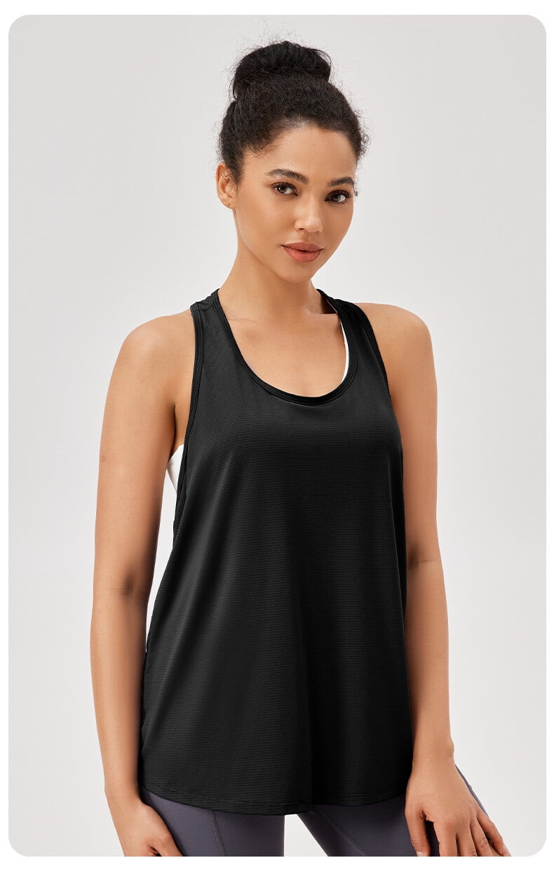 Women Loose Vest Quick Dry Breathable Sleeveless Sports Fitness Running Tops
