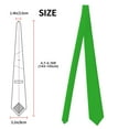 thumbnail image 3 of Naloa Green Print Solid Color Tie Formal Necktie for Men，Suitable for business, daily life, work, 3 of 5