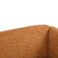 thumbnail image 6 of GDF Studio Nate Boucle Upholstery 3-seater Sofa, Rounded Design with Solid Wood Wedge Legs, Plush Cushions, Caramel, 6 of 8