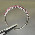 thumbnail image 3 of Ruby Half Eternity Wedding Band For Women, 925 Silver Anniversary Band Gift for Her., 3 of 3