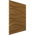 thumbnail image 2 of Ekena Millwork 19 5/8"W x 19 5/8"H Swell EnduraWall Decorative 3D Wall Panel, Bright Coat Gold (Covers 2.67 Sq. Ft.), 2 of 6