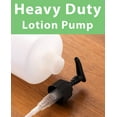 thumbnail image 5 of Large Clear Natural Refillable Plastic Squeeze Bottle Black Lotion Pumps (6 Pack), 5 of 5