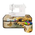 thumbnail image 2 of ZIATUBLE Sunflower Sewing Machine Pad Butterfly Sewing Machine Mat Protective Mat for Standard Household Sewing Machines Waterproof Sewing Machine Pad with Storage Bag Home Decor, 2 of 5