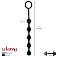 thumbnail image 3 of LeLuv Smooth Silicone Row of 5 Anal Beads Black, 3 of 3