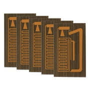 5pcs Cell Phone Booster Portable Cell Phone Signal Booster Rectangle Mobile Phone Enhancement Sticker Signal Patch Cell Phone Booster Chip for Enhance Cell Phone Rose Gold Tone
