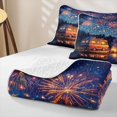 thumbnail image 4 of Catabedysis Happy Camping Twin Quilt Set,Night Camper Print Twin Coverlet Set For Boys,Multicolor,2 Pieces, 4 of 7