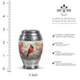 thumbnail image 2 of JAGASY Red Cardinal Miniature Urn for Sister - Green Small Urn for Ashes Adult Male - Pink Cherry Blossom Keepsake Urns - Cremation Urns for Sibling - (3 Inch), 2 of 7