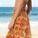 thumbnail image 5 of Pantalones de playa de gasa ligeros para mujer con protección solar, pantalones anchos de estilo bohemio estampados, blusa para mujer, 5 of 7