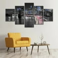 thumbnail image 2 of TISHIRON 5PCS Framed Canvas Wall Art Set,60"x32" Manhattan Panoramic Cityscape Canvas Art Decor, 2 of 7