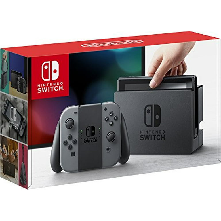 Nintendo Swtich 4 items Bundle:Nintendo Switch 32GB Console Gray  Joy-con,64GB Micro SD Memory Card and an Extra Pair of Nintendo Joy-Con  (L/R)