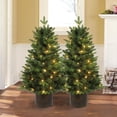 thumbnail image 4 of Árboles con Luces Holiday Time 106 cm de alto con Maceta Metálica, 4 of 4