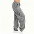 thumbnail image 3 of Yievot Womens Straight Leg Sweatpants with Pockets Drawstring Elastic Waisted Wide Leg Pants for Running Yoga Workout, 3 of 8