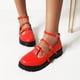 thumbnail image 4 of Zapatos de cuero para mujer Inglaterra boca baja gruesa con zapatos individuales cinturón Retro hebilla estudiante Wmkox8yii ghj2525, 4 of 7