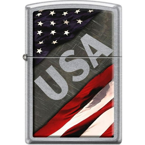 Pro-Cut ZIP-207CI403144 2024 Zippo Custom USA Stars & Metal Street Chrome Lighter