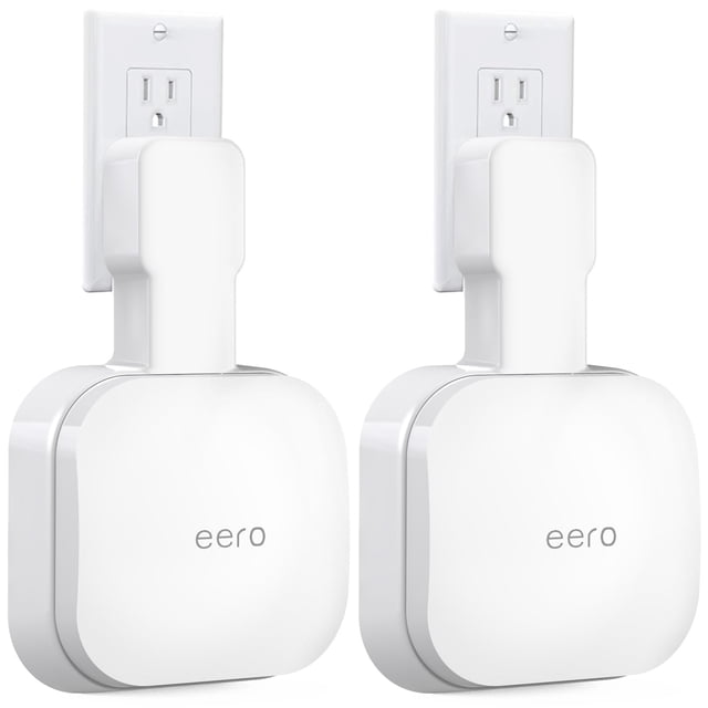 Soporte de pared para eero Pro 6e/Pro 6, sin cables desordenados, ahorro de espacio, soporte de pared para salida compatible con eero Pro 6e/Pro 6 Mesh Wi-Fi System Extender Router (paquete de 2)