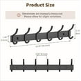 thumbnail image 2 of Black Coat Rack Wall Mount - 15 Inch Arc Shaped Design with 6 Hooks for Hanging Coats, Bags, and Towels in Entryway, Livingroom, Bedroom, Bathroom, and Kitchen, 1 Pack, 2 of 4