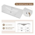 thumbnail image 3 of GDF Studio 36" Single Bathroom Vanity Top with Sink, 3-Faucet Holes, Ceramic Countertop, White, 3 of 5