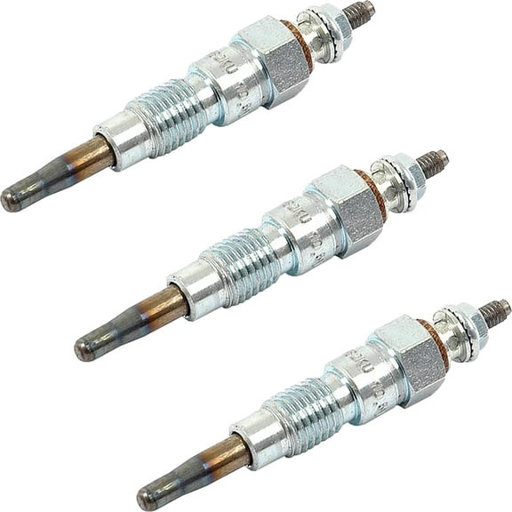 RAParts Set of 3 Fits Kubota Glow Plugs B5001 B5100 B6100 B7100 RC-15FD RC-20 RC-8FD KH-8
