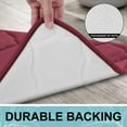 thumbnail image 5 of Buganda Memory Foam Bathroom Rugs, Ultra Soft and Absorbent Bath Mat, Thick Bath Rug for Bathroom Floor, 47x17, Burgundy, 5 of 10