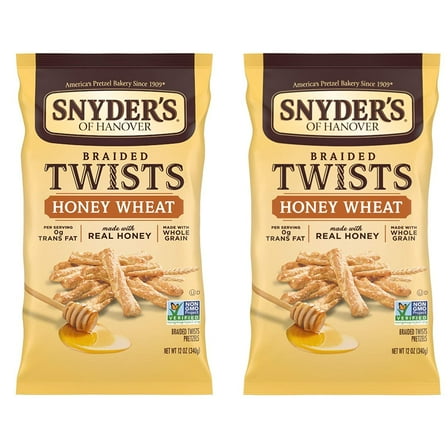 Snyder's of Hanover Braided Pretzel Twists - Honey Wheat - 12 oz - 2 pk