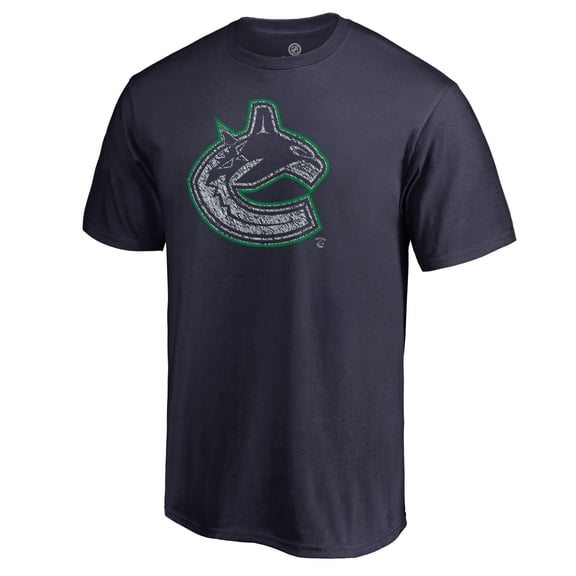 Men's Navy Vancouver Canucks Static Logo T-Shirt