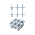 thumbnail image 2 of 6 Cavity Ice Cream Mold Reusable Silicone Popsicle Mold for Kids and Adults 2PCS, 2 of 5