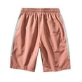 thumbnail image 4 of MRULIC mens shorts Straight Loose Solid Men Drawstring Sports Printed Shorts Runing Color Casual Summer Pants Men's Casual Shorts Men Casual Shorts Pink + XL, 4 of 8