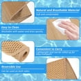 thumbnail image 3 of 4 Packs Straw Beach Mat 20 * 70 inch Waterproof Non Slip Straw Mat Foldable Lightweight Picnic Mat for Camping Sunbathing Picnic Floor Yoga, 3 of 7