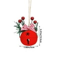 thumbnail image 3 of dajkiuy Christmas Decorations Bell,Pine Needle Berry Bows,1 Pcs,2 Inch Diameter,Bells to Hang on Christmas Tree Vintage Door Knob Pendant Hanging Ornaments for Xmas Holiday Tree Decor, 3 of 6
