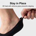 thumbnail image 2 of 10 Pairs Black Women No Show Socks, Non‑Slip Nylon Invisible Liner Socks, Thin Hidden Low Cut Boat Socks for Flats Casual Shoes, 2 of 8
