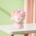 thumbnail image 3 of Head Flower Planter Face Flower Pot Gift Resin Sculpture Statue Vase Art Vase for Plant Home Office Desk Ornaments Style A, 3 of 8