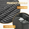thumbnail image 6 of DOMICARE 146'' Oversized Boneless Sofa Bed, 4 Seater Modular Sectional Couch with 4 Movealbe Ottoman, No Asswmbly Corduroy Compression Sofas with Chaise for Home House,Gray, 6 of 9